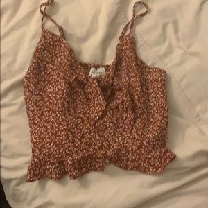 Rust / red princess Polly floral tank top